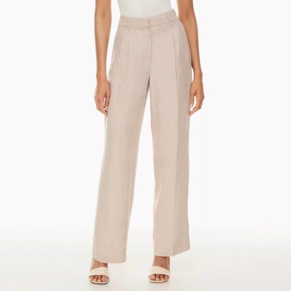 Aritzia Pants - Aritzia Wilfred The Effortless Pant Linen High Waist Wide Leg Women's 00